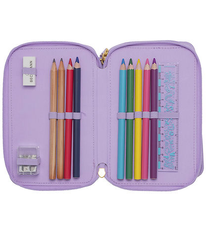 Beckmann Federmäppchen m. Inhalt - Unicorn Princess - Purple