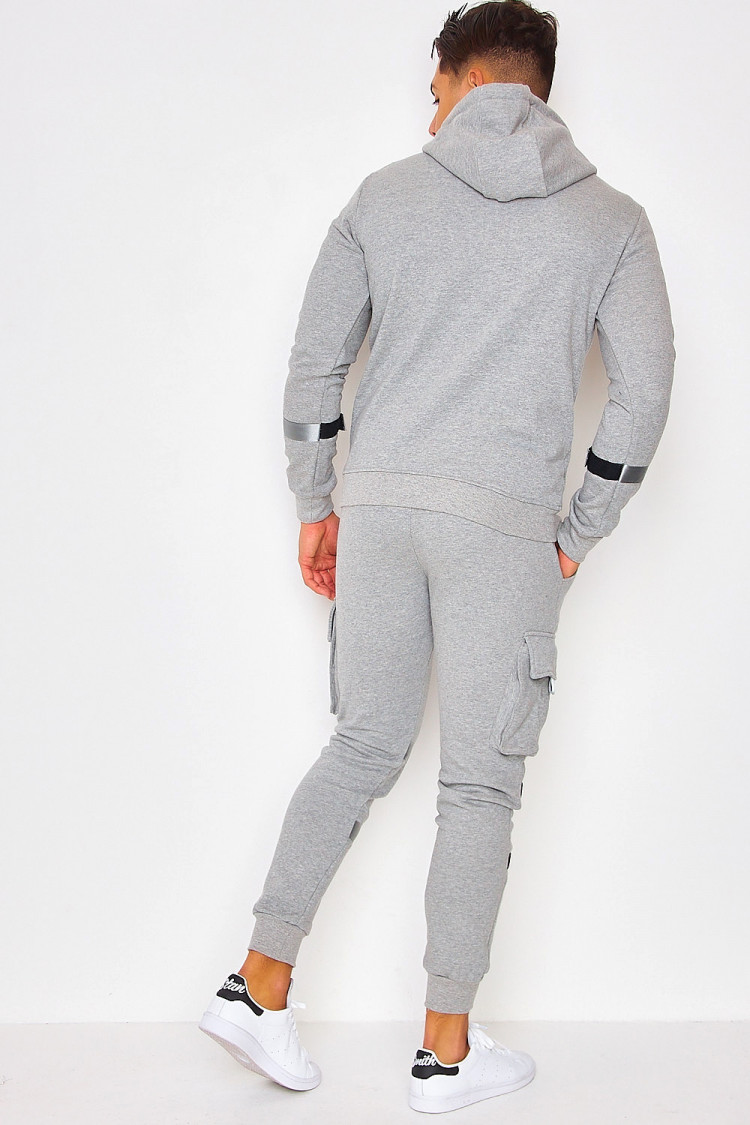 Ensemble Brentiny gris sweat zippé + jogging