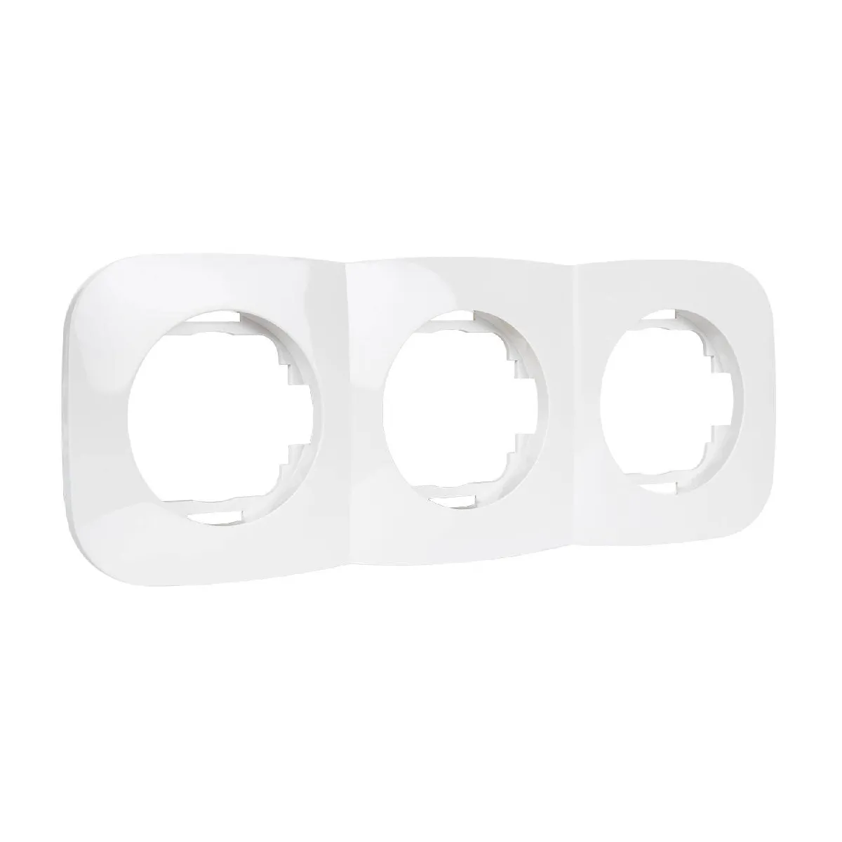 Ledkia Cadre 3 Emplacements Classic Round - Blanc
