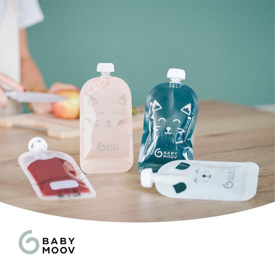 Lot de 20 Gourdes réutilisables Isy Pouches   150 ml   de               Babymoov