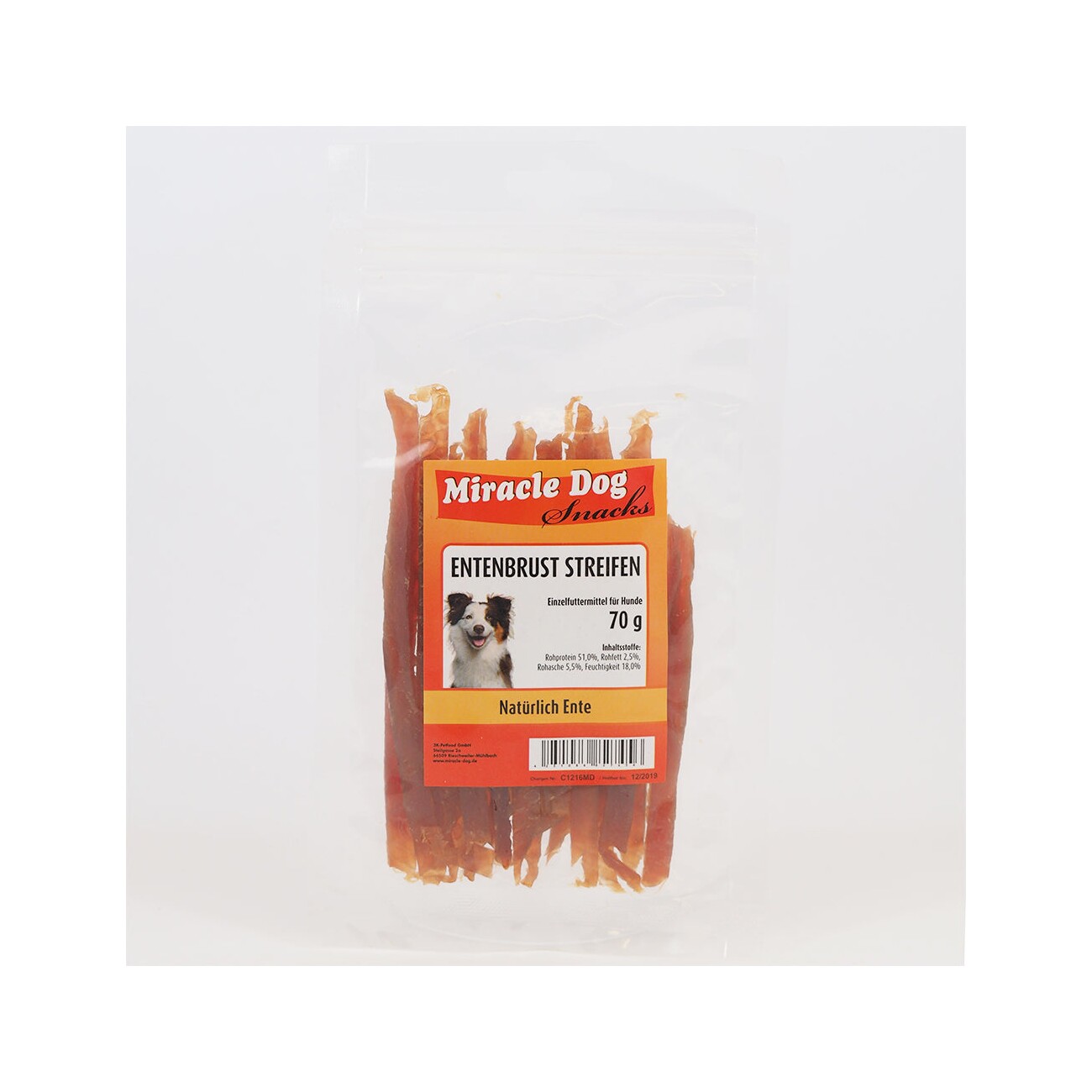 Miracle Dog Entenbrust Streifen 24 x 70g