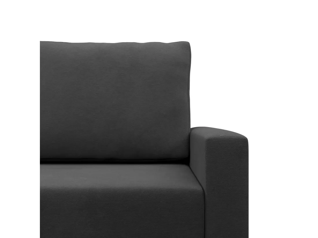 Canapé d'angle en U avec fonction sommeil, Coussin réversible, Bonell, Gris