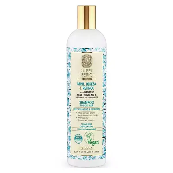 Natura Siberica - Shampoo de Hortelã e Bétula para Cabelos Oleosos 400ml