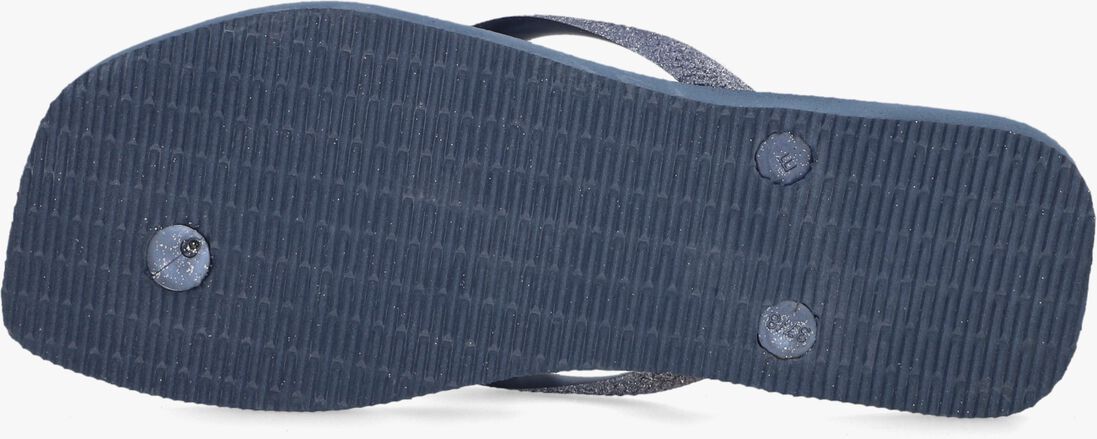 blauwe havaianas teenslippers square glitter