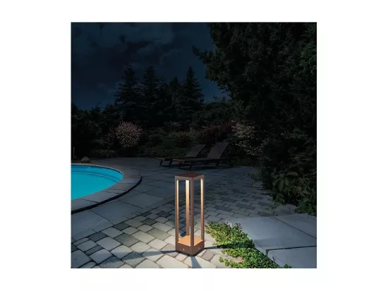 Lanterne solaire domestique LED à piles 2,2 W, IP54 Corten Zafferano