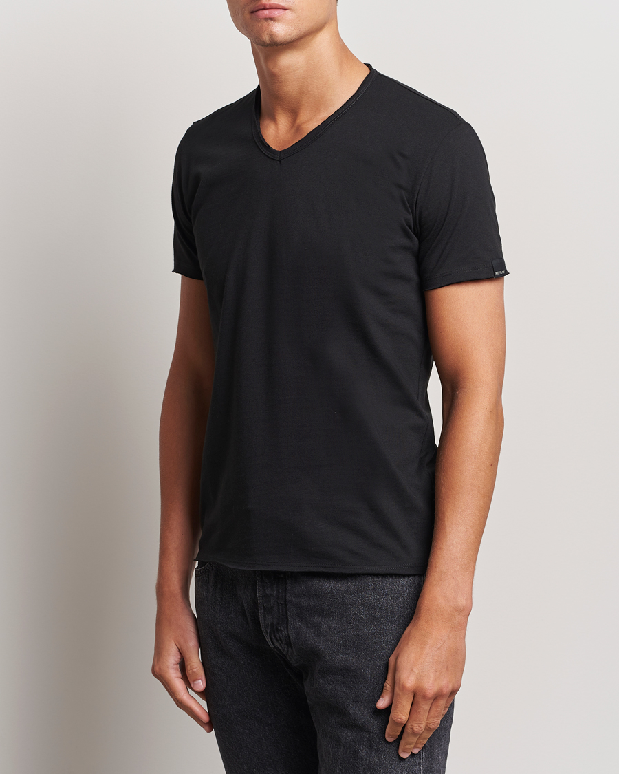 Replay V-Neck T-Shirt Black