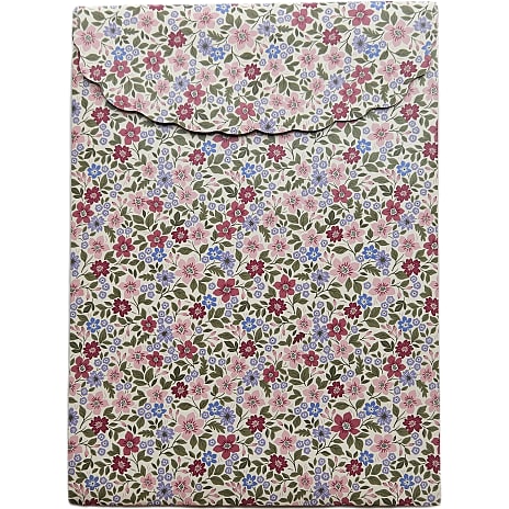 Gavepose med velcro 19x26 cm - blomster