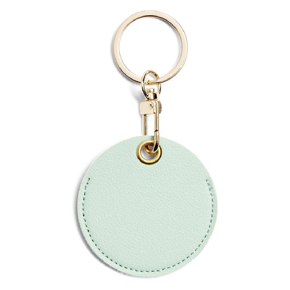 Porte clé rond simili - 3 coloris