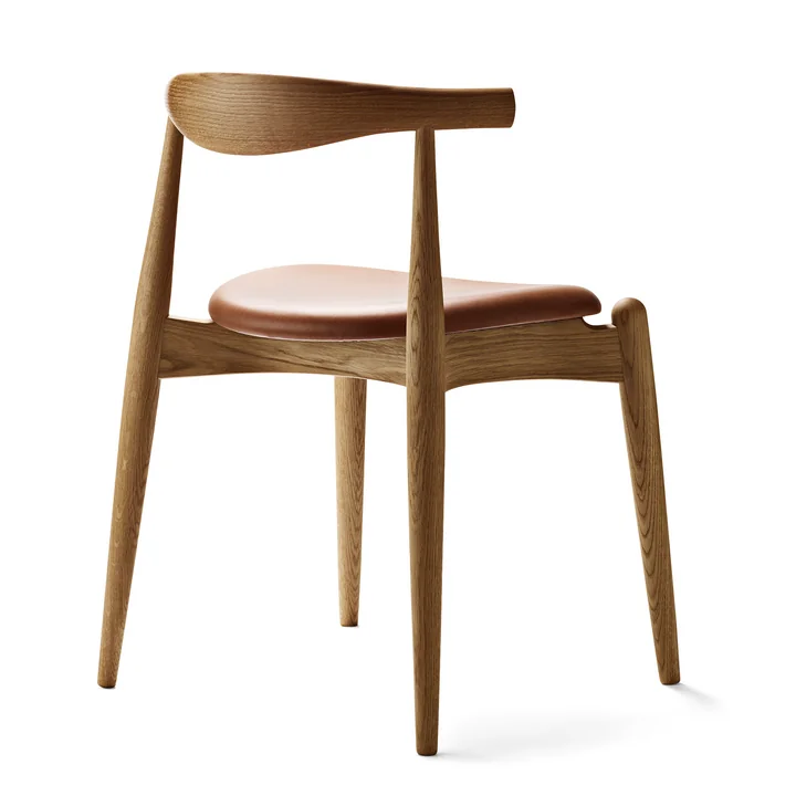 Carl Hansen - CH20 Elbow Chair, Eiche geseift / Leder (Thor 325)