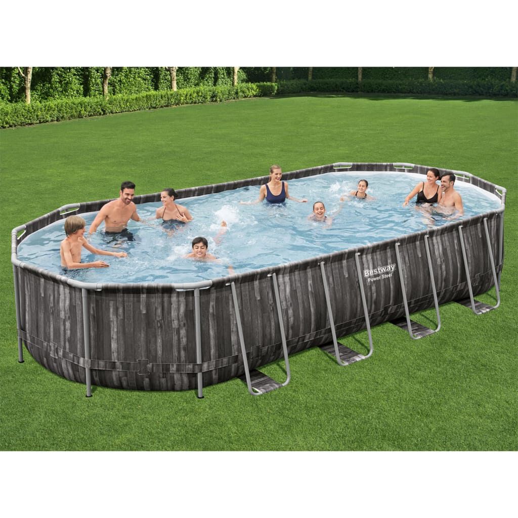 Bestway Tuinzwembad, Ovaal, 7,32x3,66x1,22 m
