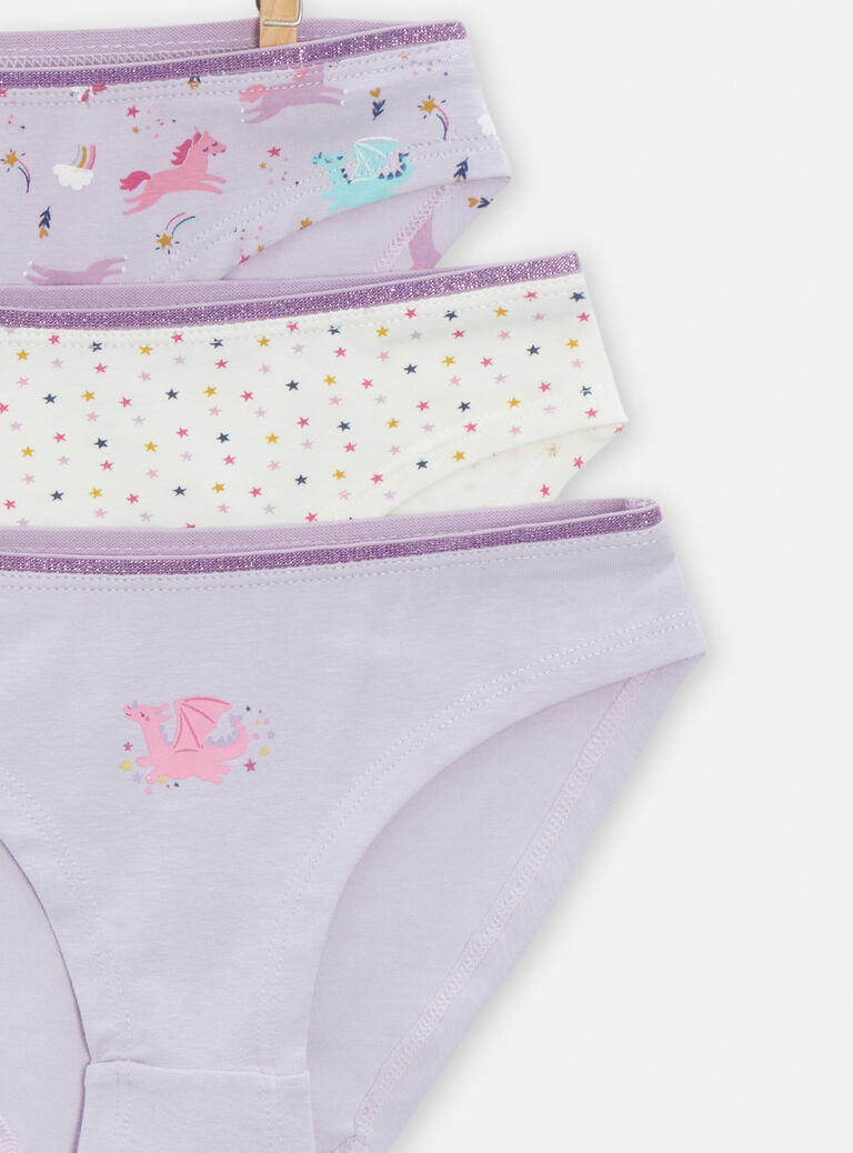 Lot de 3 culottes imprimés pour fille