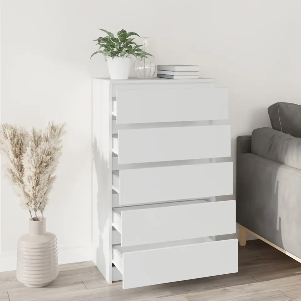 vidaXL - Ladekast - Wit - Bewerkt hout