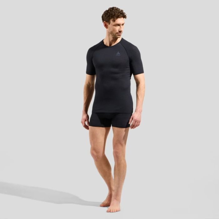 Odlo Herre Undertøj og basislag Merino PW BL SS Tee Sort