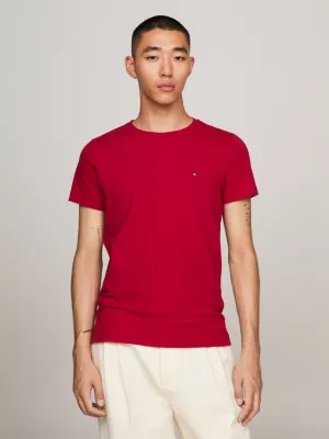 Camiseta Extra Slim Fit com Bordado de Bandeira