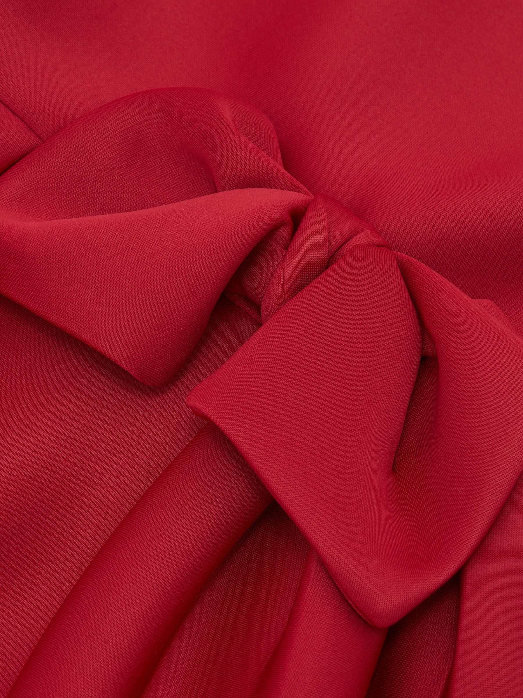 Rood - Reiss Joey Scuba Bow-Detail Flared Dress