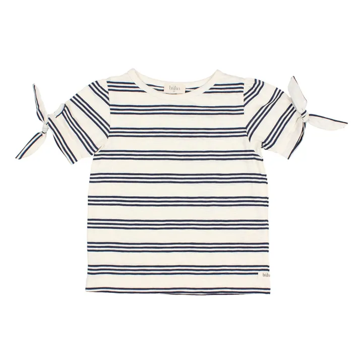Búho T-shirt Girly Rayé | Bleu marine