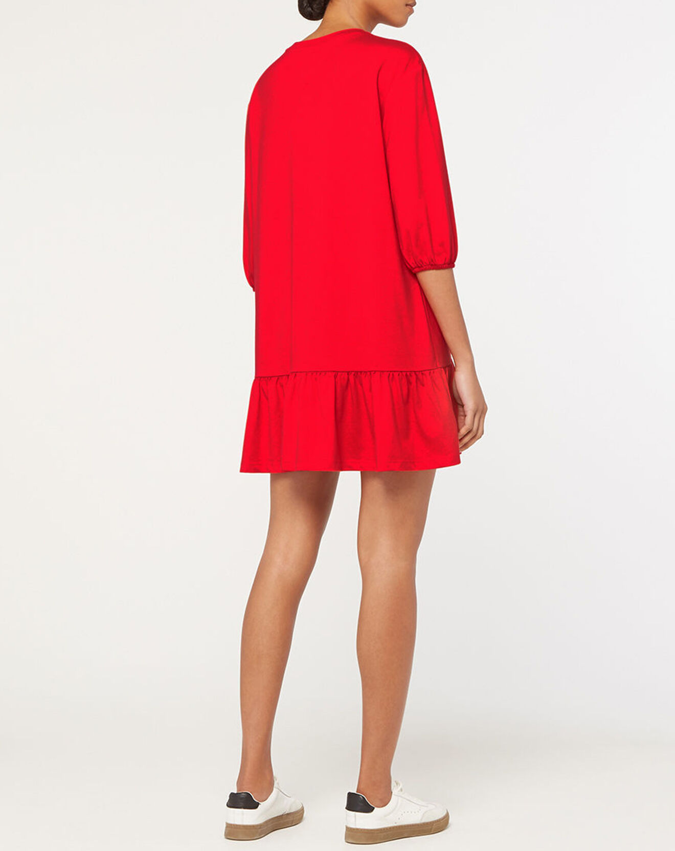 Tommy Jeans Robe 100% Coton Bio Homespun Heart rouge