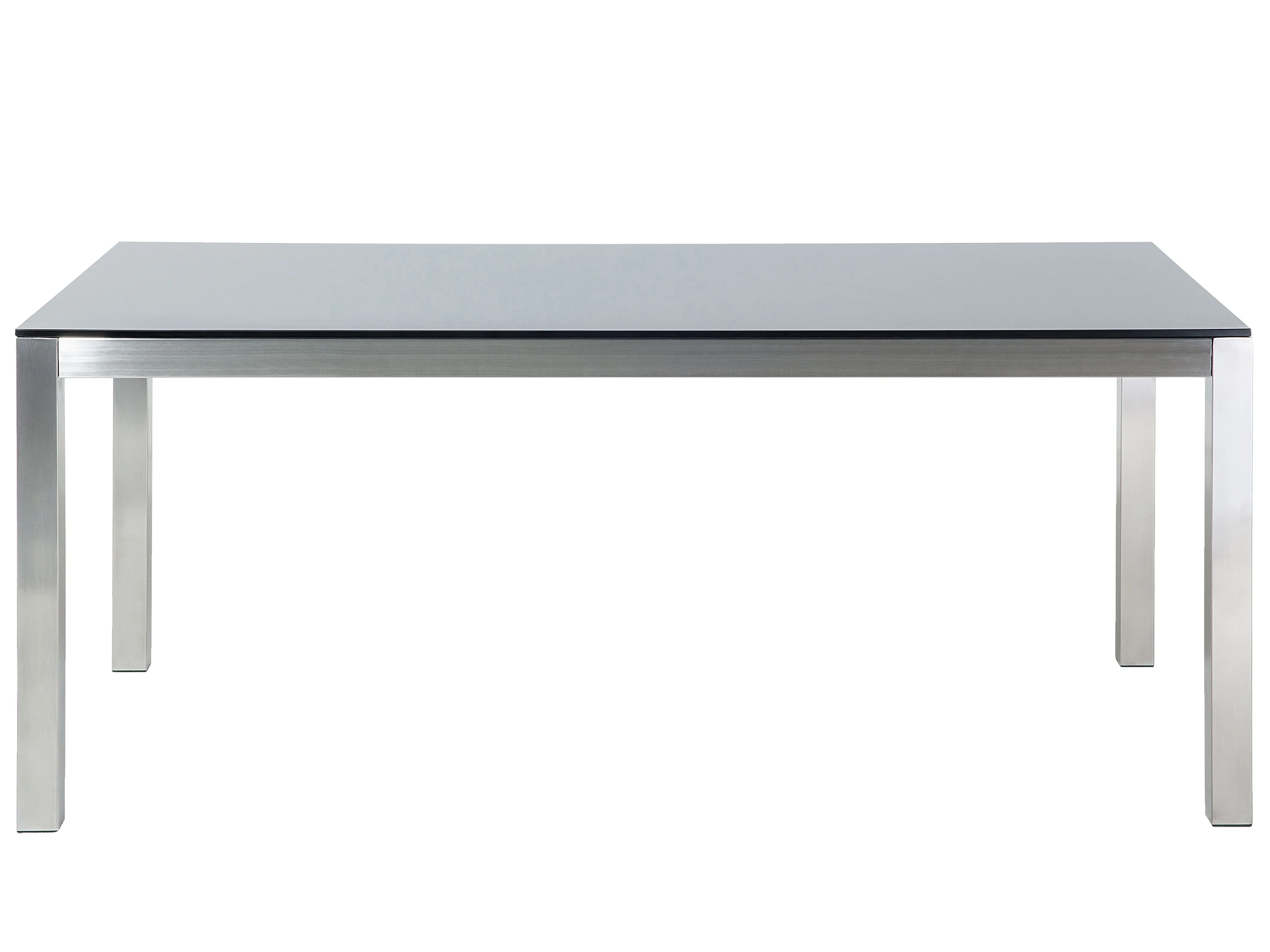 Tuin eettafel GROSSETO 180 cm 90 cm Veiligheidsglas Zwart