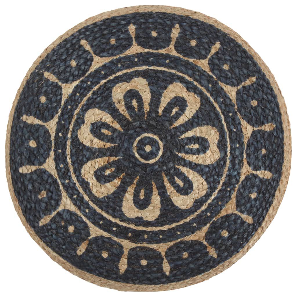 vidaXL Handgemaakte Poef Blauw 45 x 30 cm Jute