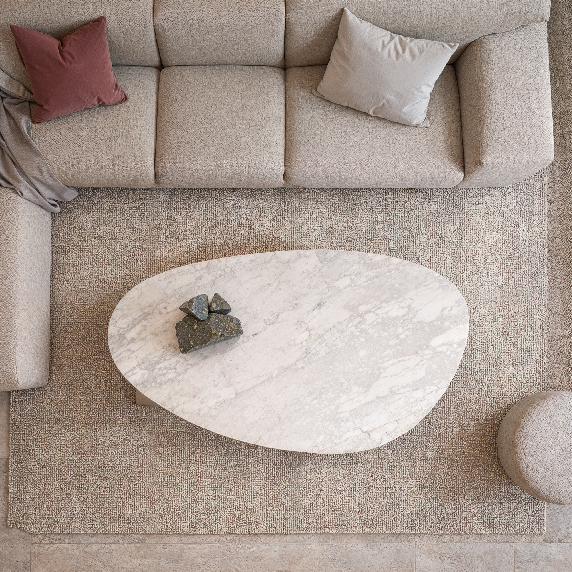Salontafel Riviersteen-Carrara