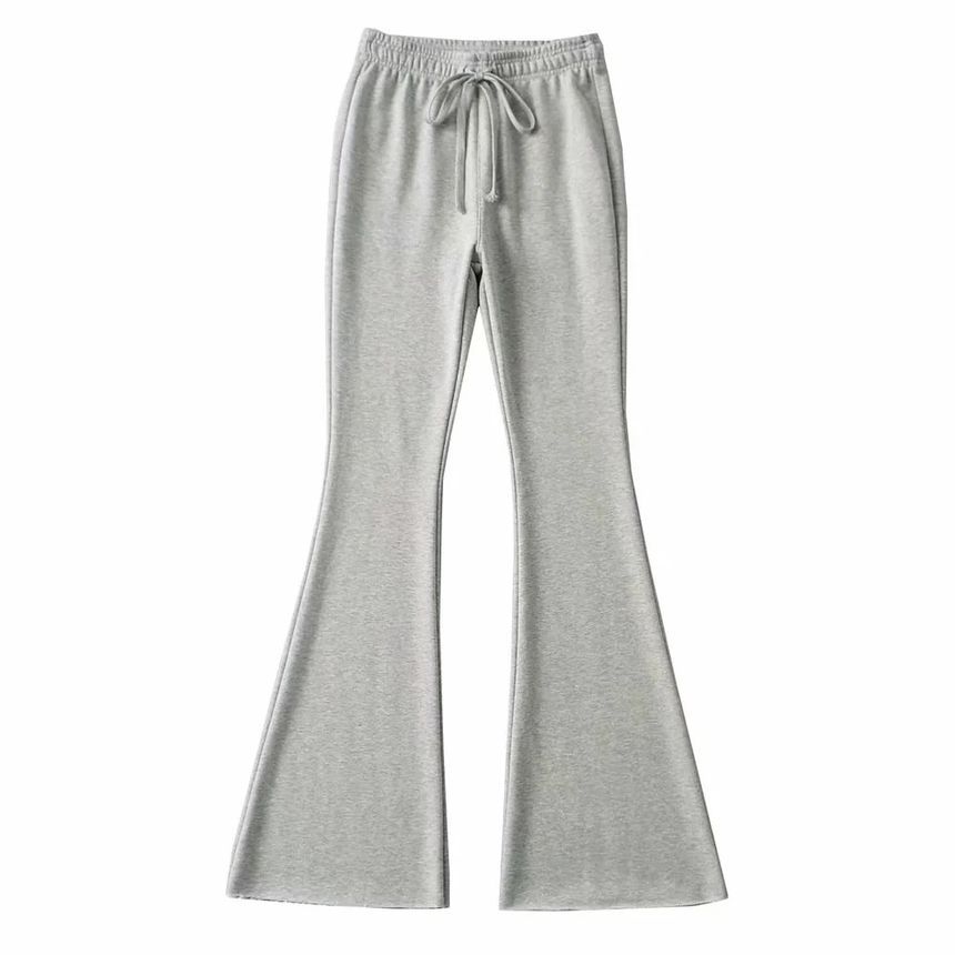 Asiris - Effen wijde broek met trekkoordtaille