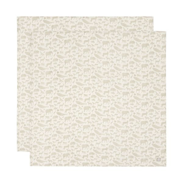 Jollein Animals Hydrofiel Luier - 2 Stuks - Nougat