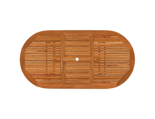 LES TENDANCES - Ensemble table et chaises de jardin-brun-6 places-400600