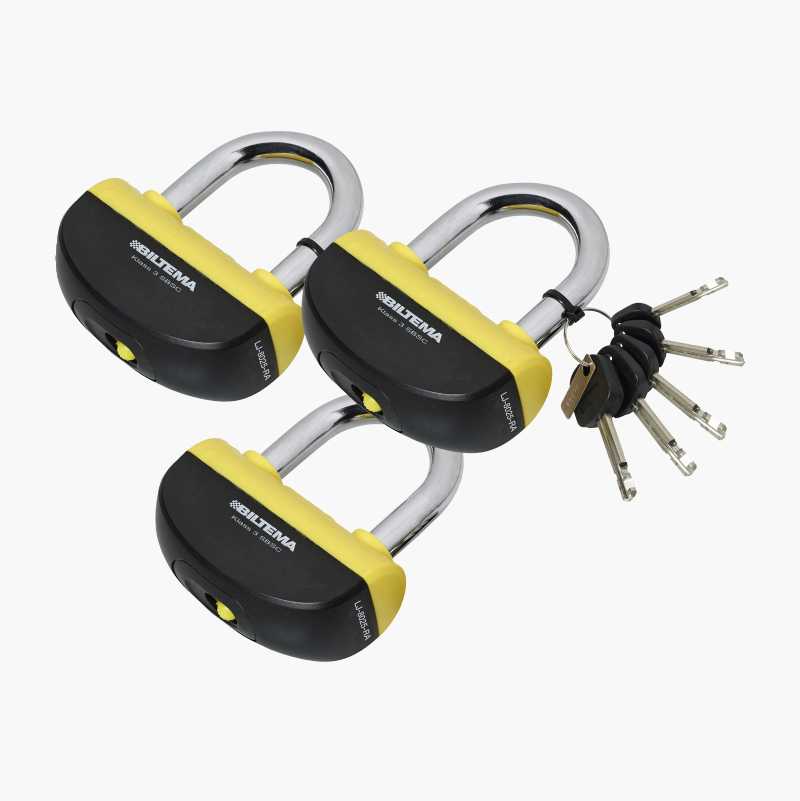 Hengelås LJ-8025-RA, klasse 3, 3-pk.
