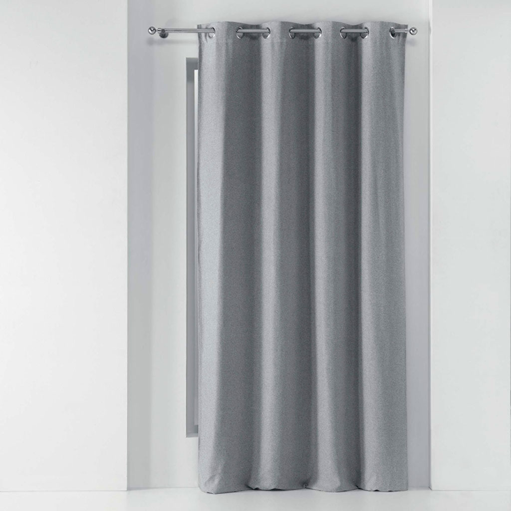 Rideau occultant CHINEA uni gris 135x240cm