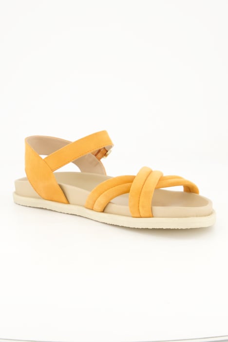 Riemen-Sandalen, Veloursleder, Weite H