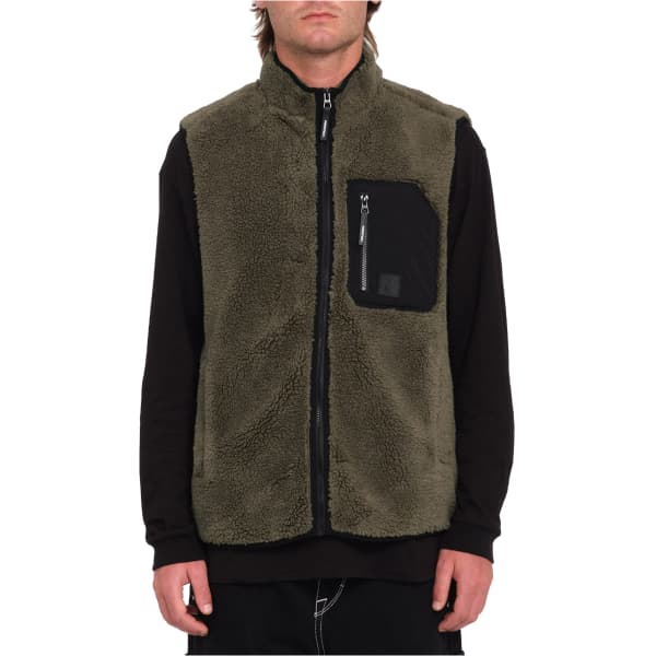 Veste polaire VOLCOM MUZZER FUZZAR VEST WINTERMOSS