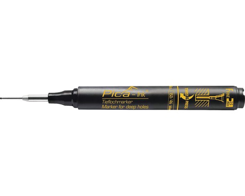 Diepe gatenmarker Pica Ink 7 mm vezelpunt zwart