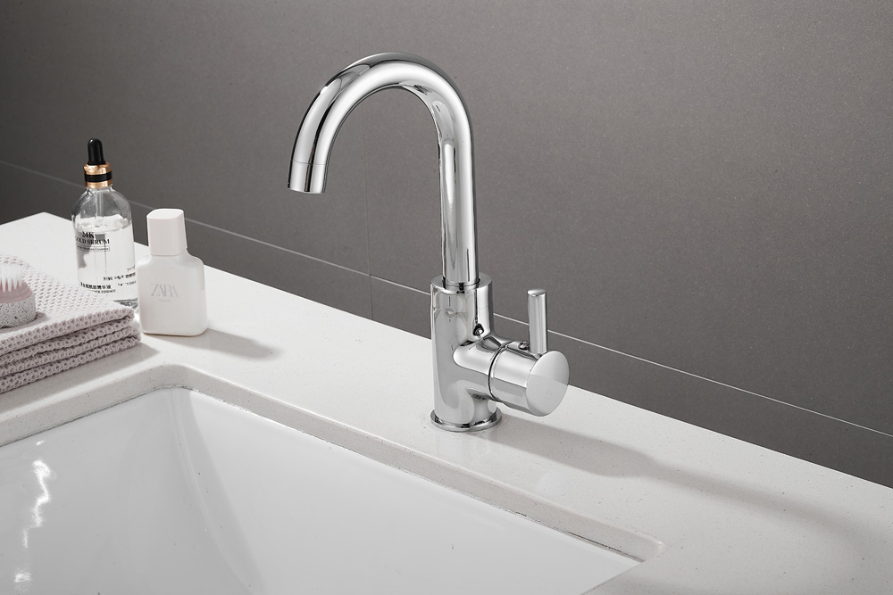 Saniclear Talpa Matrix wastafelkraan met hoge uitloop chroom