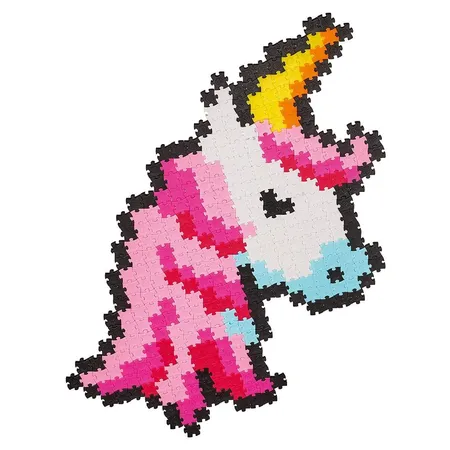 Schmidt Spiele Puzzle - Jixels Einhorn und Meerjungfrau, 700 Teile, 2 Motive, mit Designvorlage