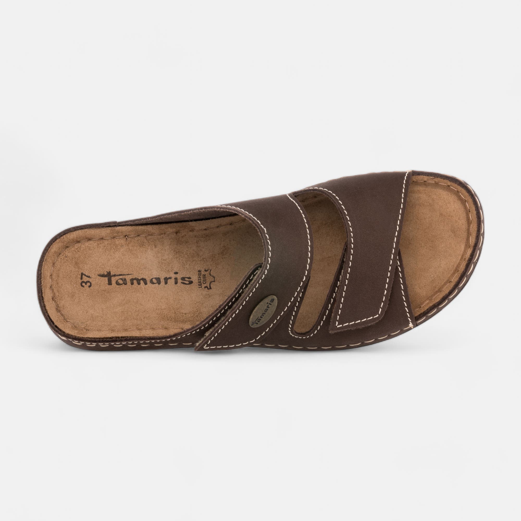 Chaussures confort paramédical Femme en cuir marron