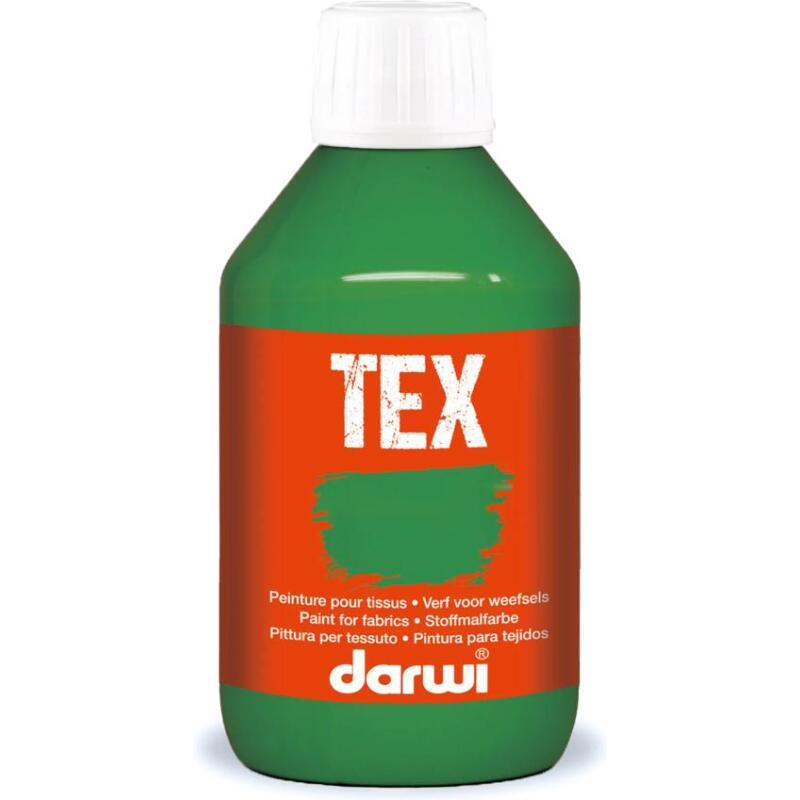 DARWI Flacon de 250 ml de Peinture Textile Opaque - Vert sapin
