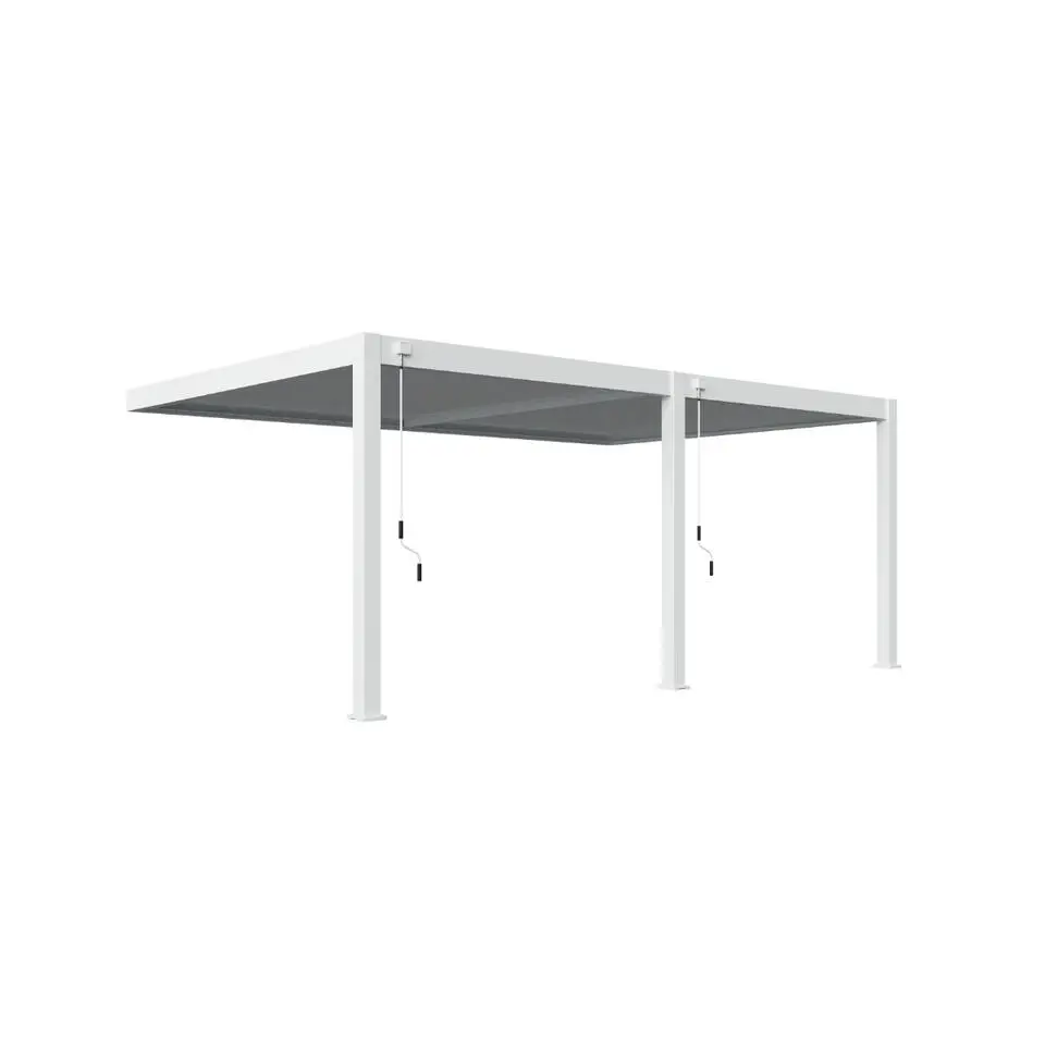 Orion Deluxe overkapping muur 400 x 600 cm wit