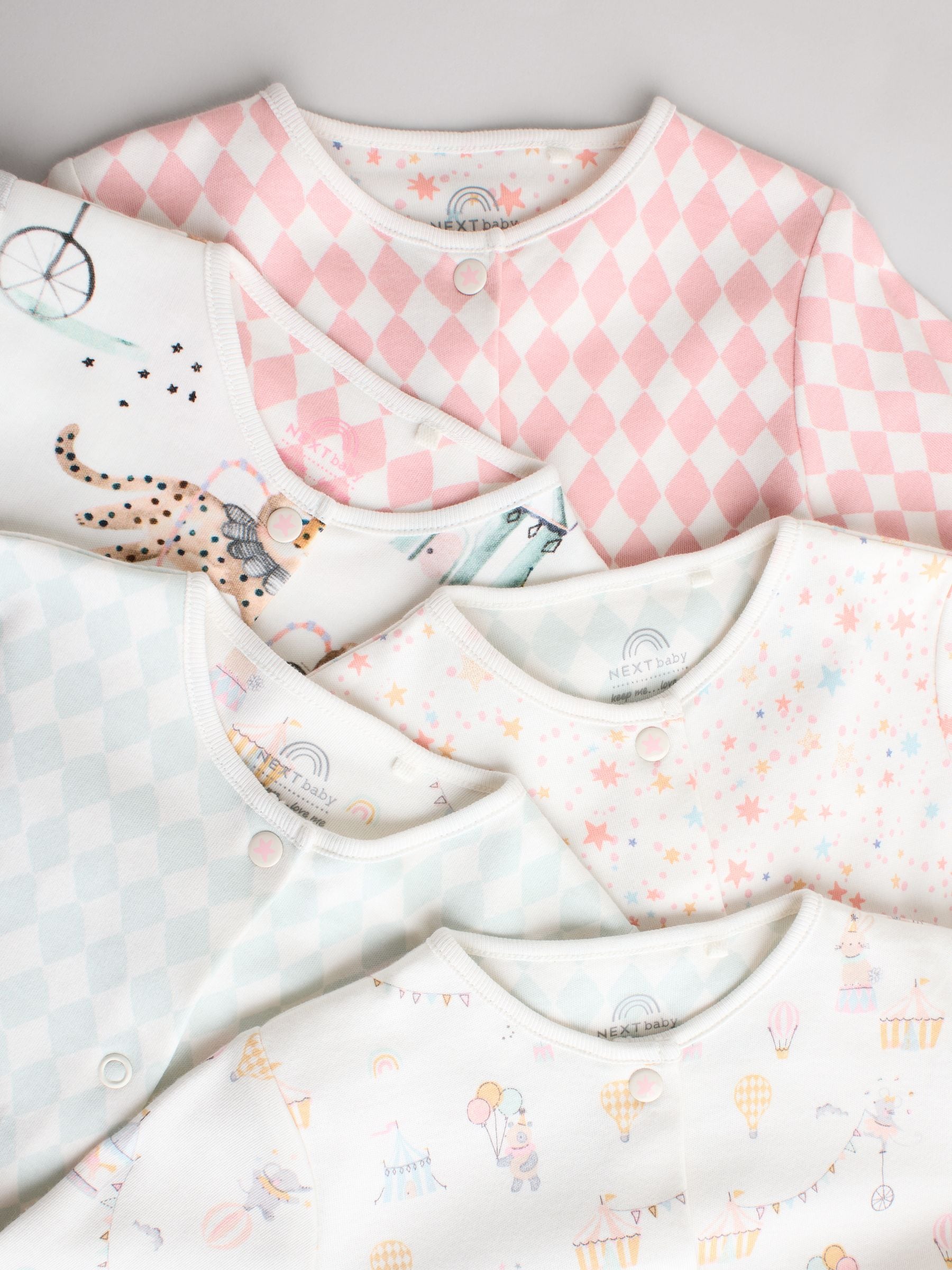 Roze - 5 Pack Baby slaappakken (0mnd-3jr)