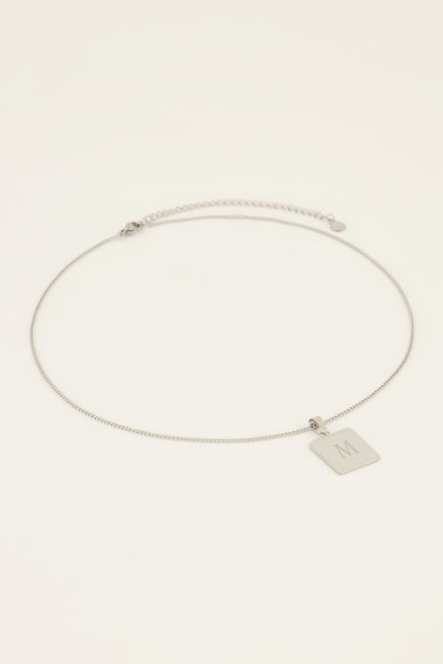 Atelier korte ketting met vierkante bedel