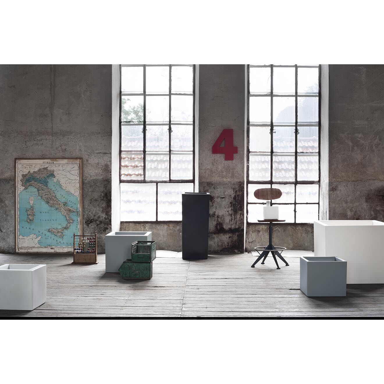 Serralunga Pot Cubotti Design par Nat Wave blanc - 50x44x50 cm