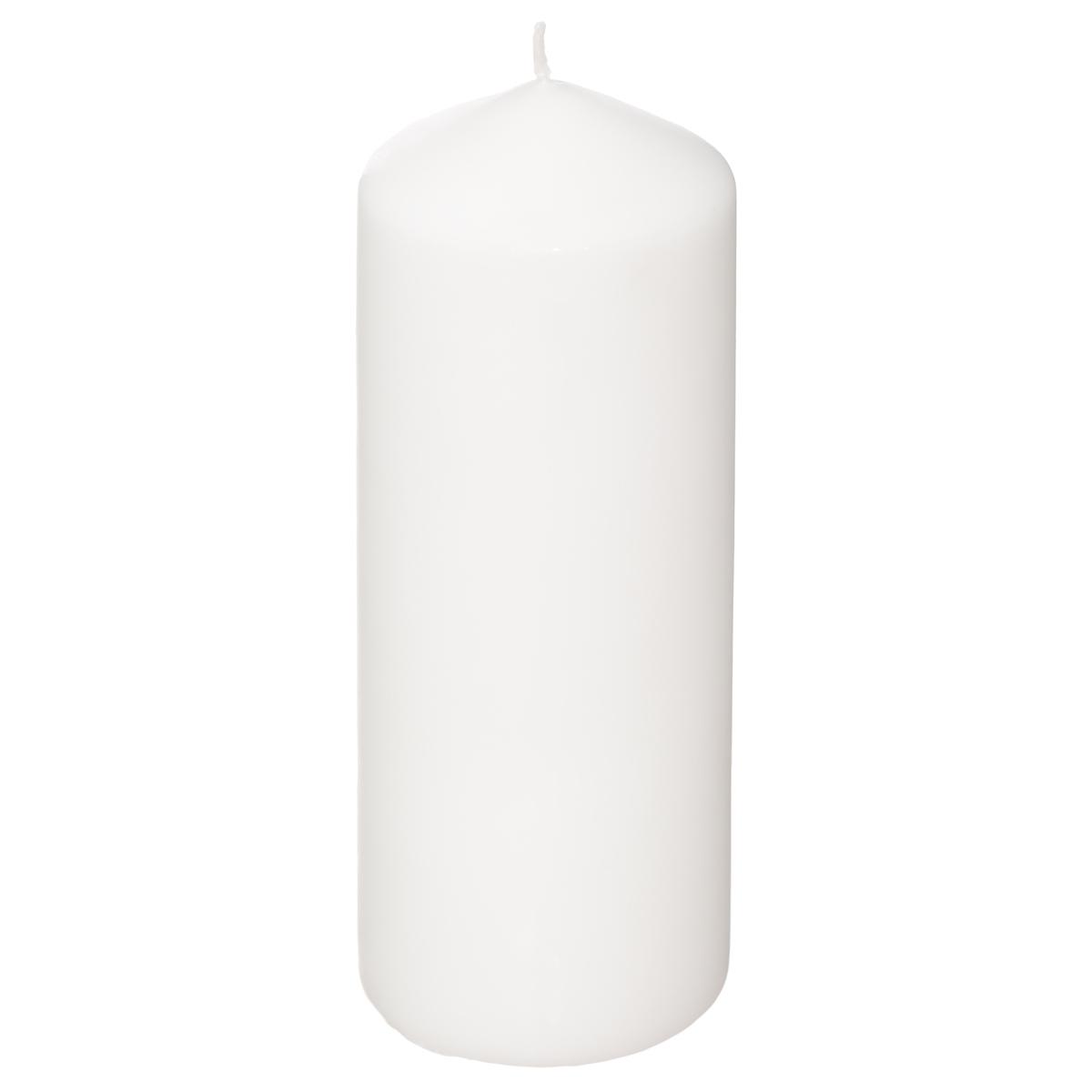 BOUGIE RONDE MANY BLANC 6.8X18CM