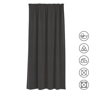 GAMMA kant en klaar gordijn 100% verduisterend antraciet (kleurnr. 1390) 140x270 cm (bxh)