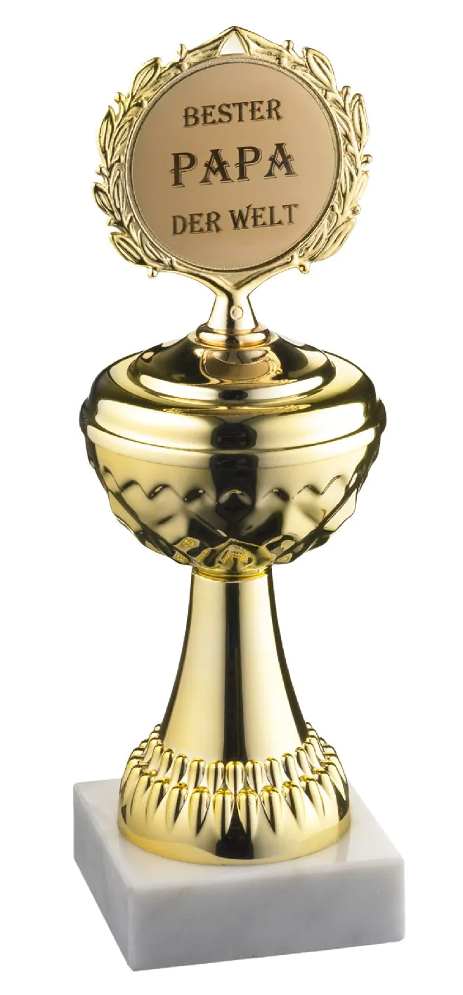 Goldener Pokal "Bester Papa" 22 cm