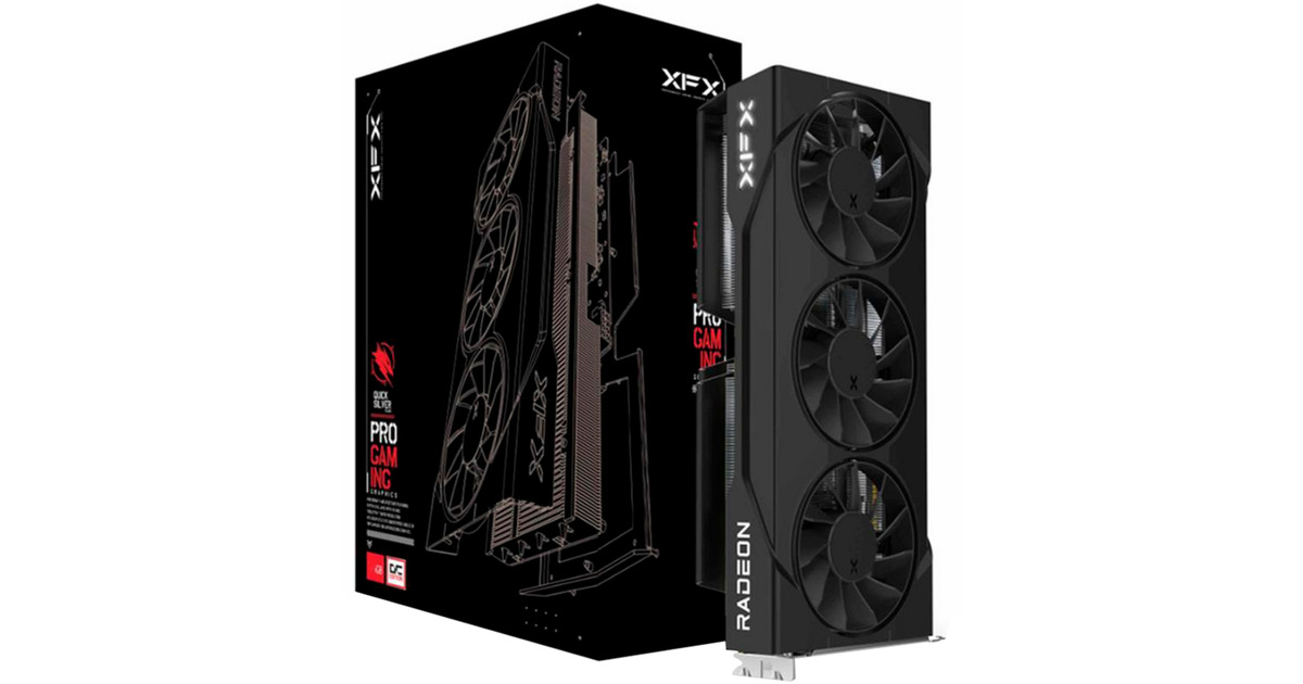 XFXRadeon RX 9060 XT Swift OC Triple Fan grafische kaart  (Zwart, RDNA4, GDDR6, 2x DisplayPort, 1x HDMI 2.1)