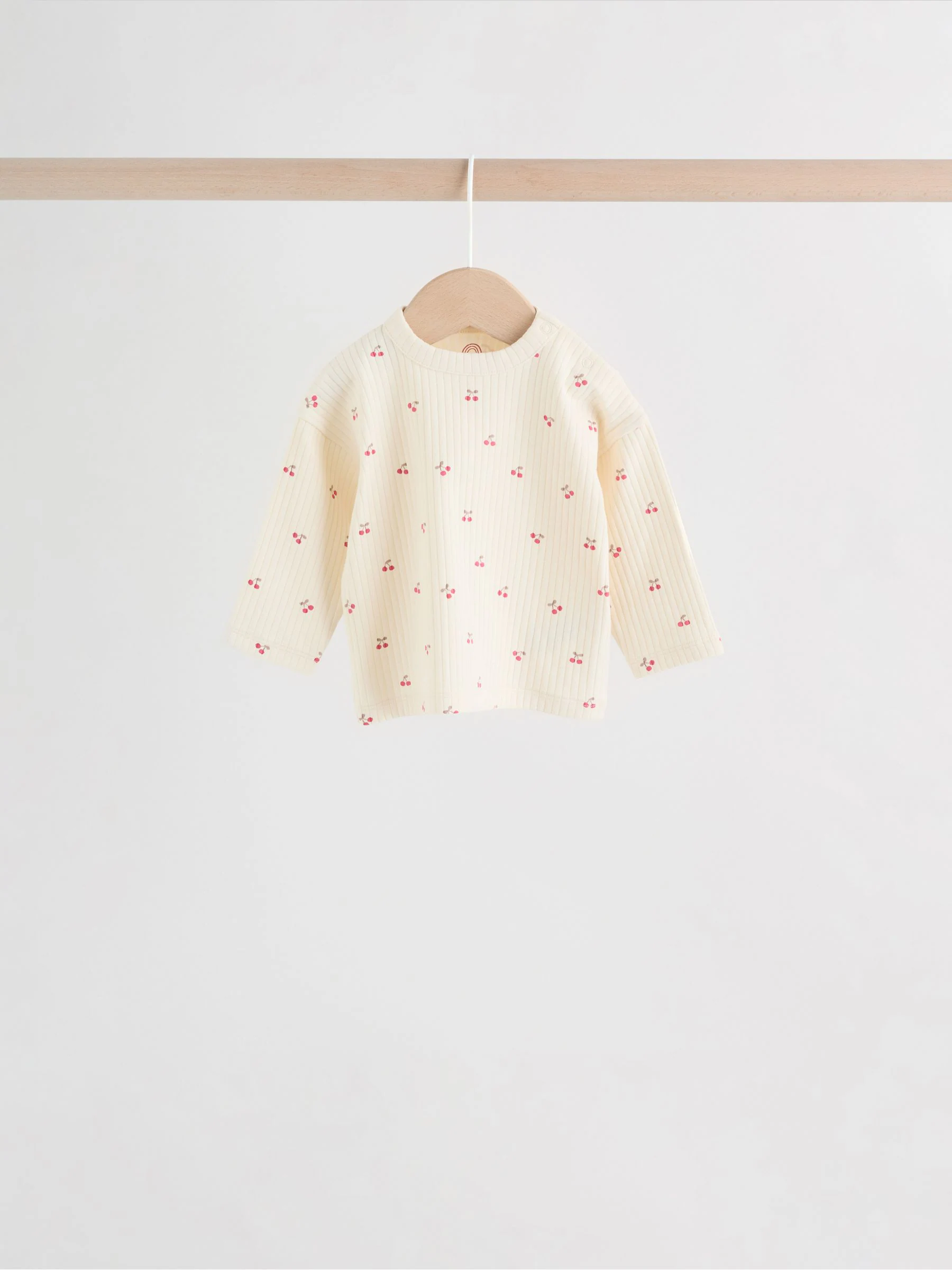 Roze/crème/bruine print - 6 -delige set van top met lange mouwen en leggings (0mnd -3jr)