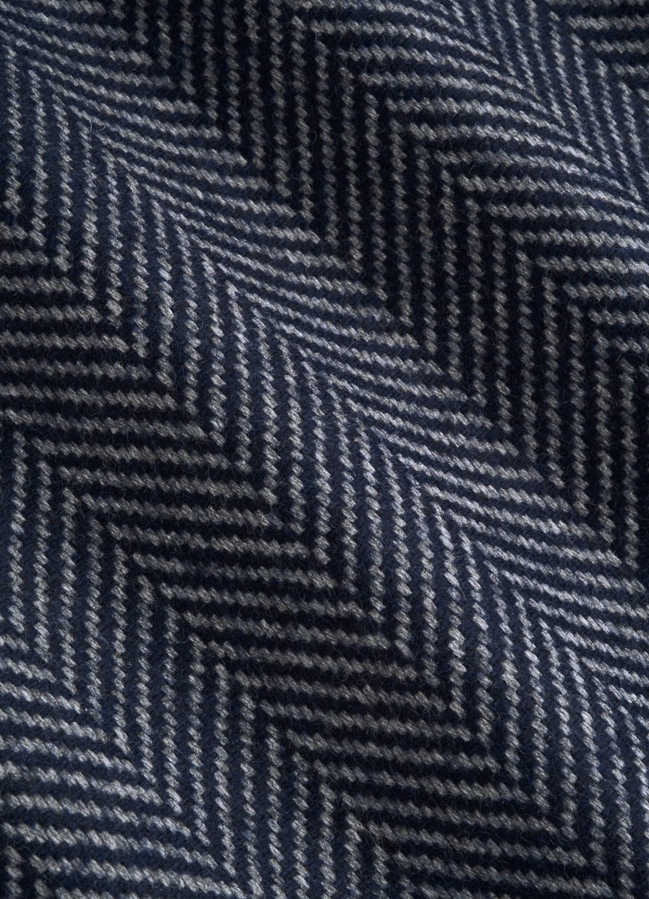 Pantalon Wide Leg Straight bleu marine à chevrons