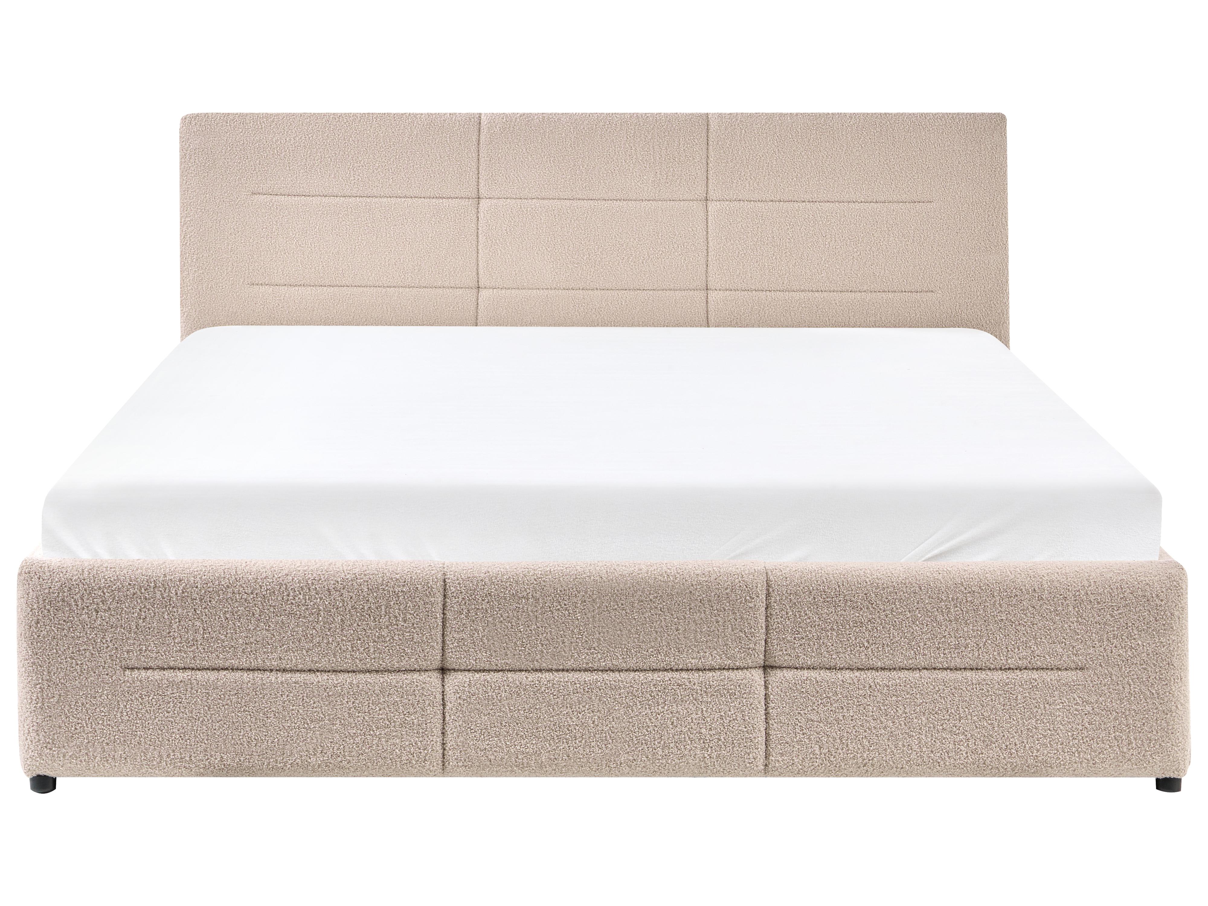 Bed met opbergruimte Bouclé MASSOGNES 160 x 200 cm Beige