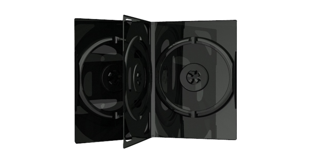 MediaRange3delige-DVD-Box black sleeve  (Zwart, 50 stuks, Retail)