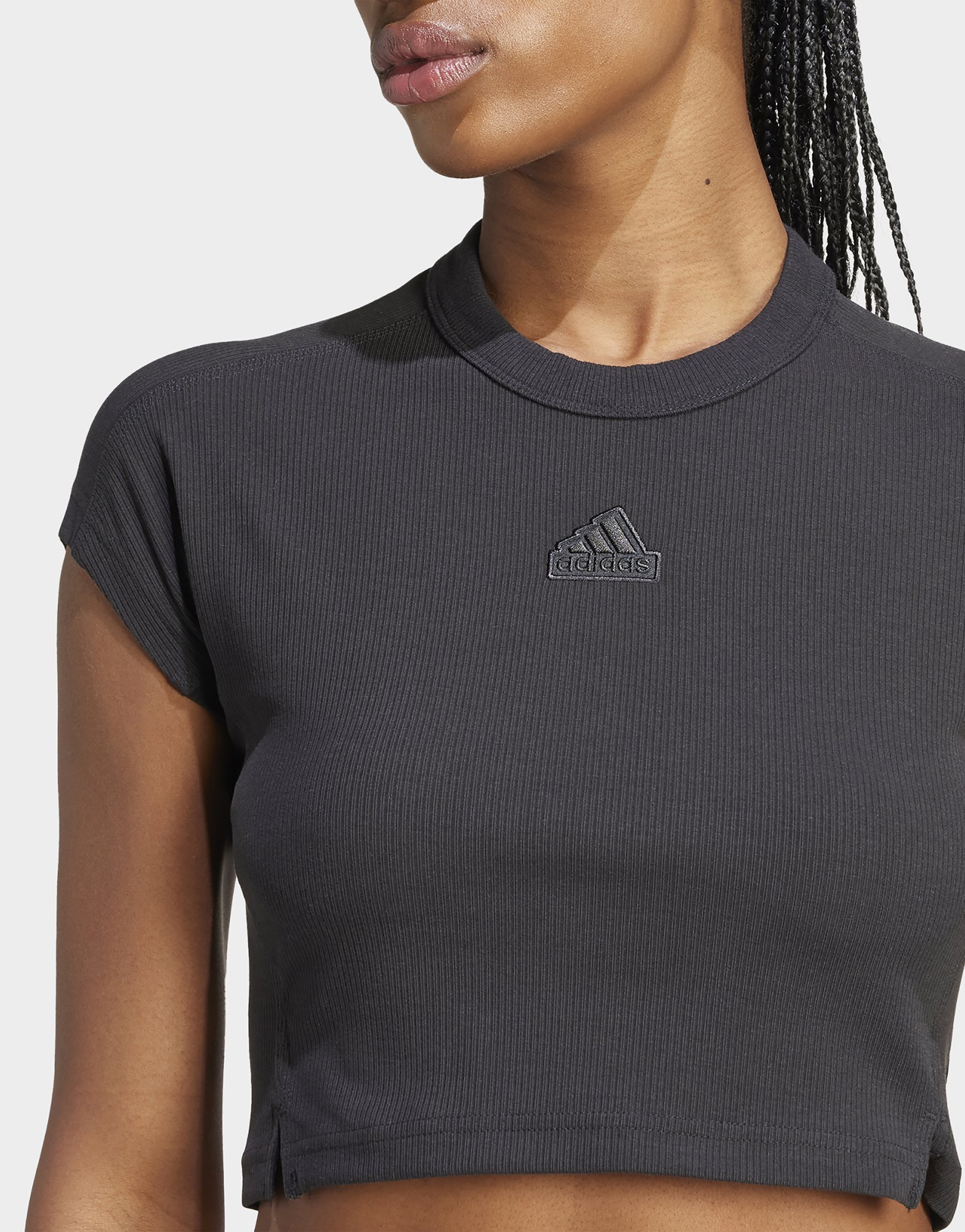adidas T-shirt court côtelé Lounge