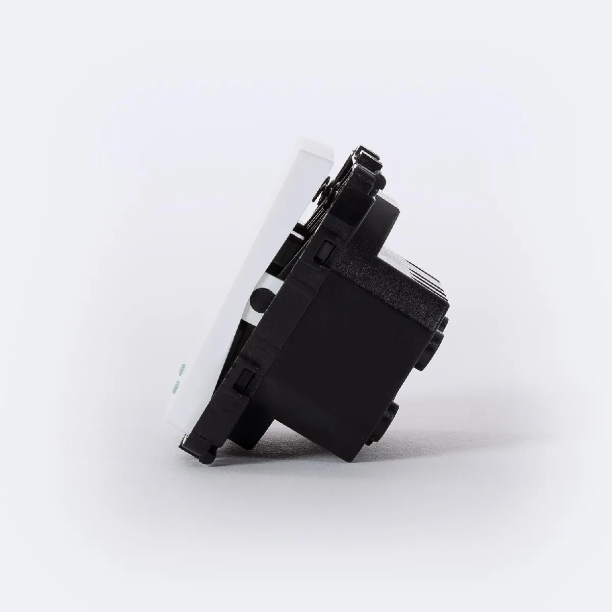 Ledkia interrupteur double bouton-poussoir - Blanc
